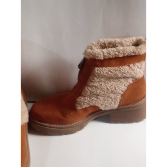 Naturalizer Womens Jett Suede Lugged Sole Ankle Boots Leather Sz 10 - Picture 1 of 9